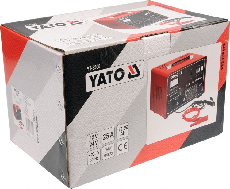 8305 YATO Зарядное устройство 12/24 25А